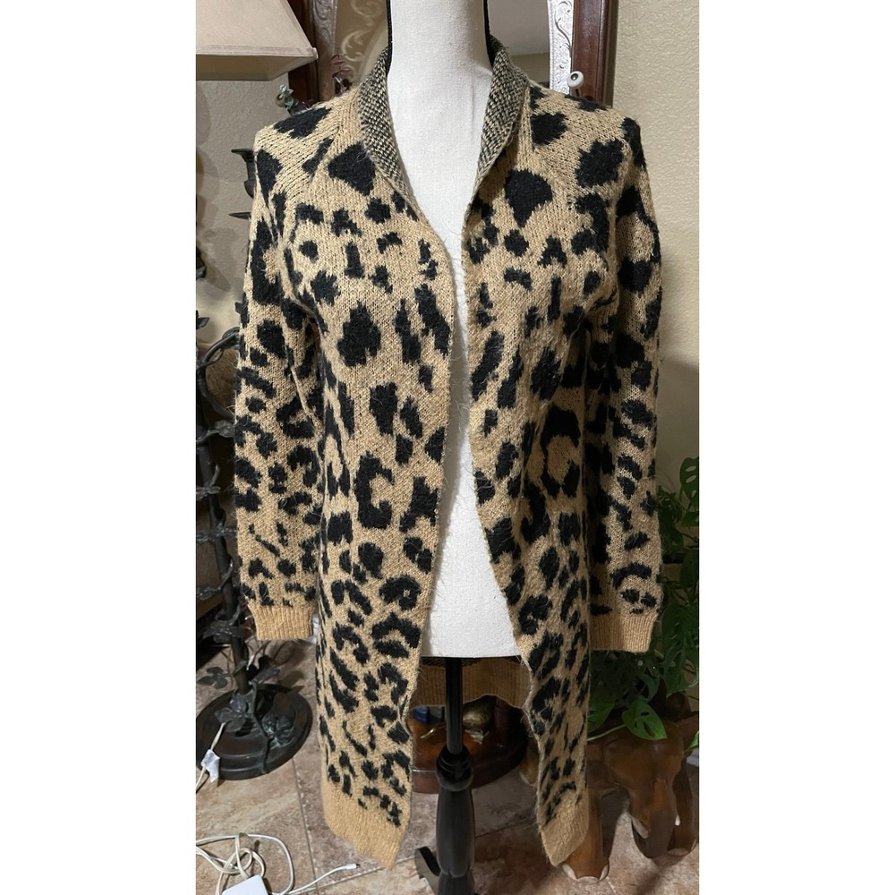 BP women's leopard‎ print cardigan size x-small